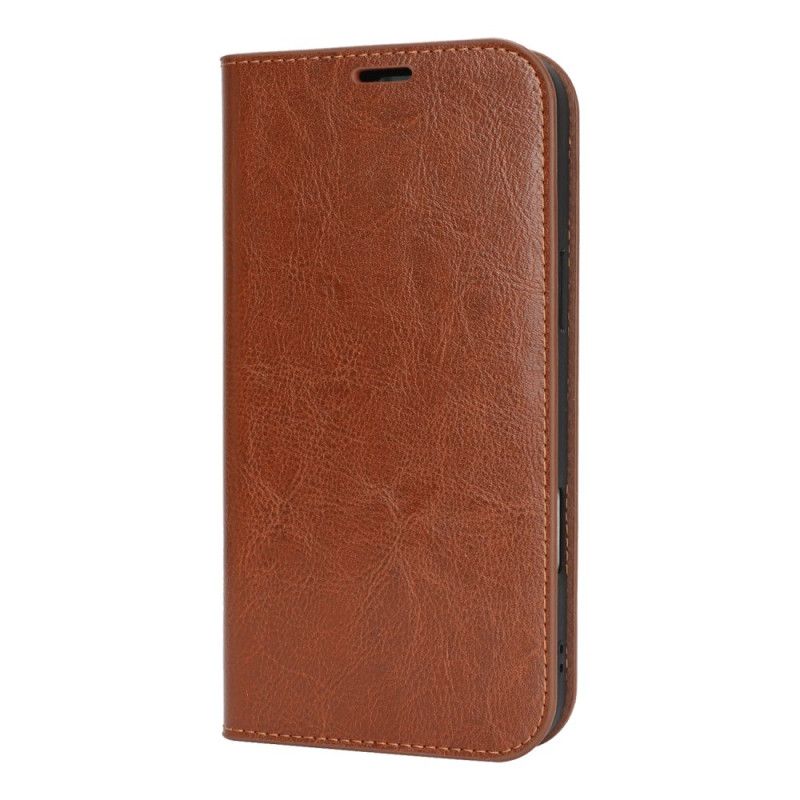 Kožené Pouzdro Folio Na iPhone 17 Pro Max Pravá Kůže