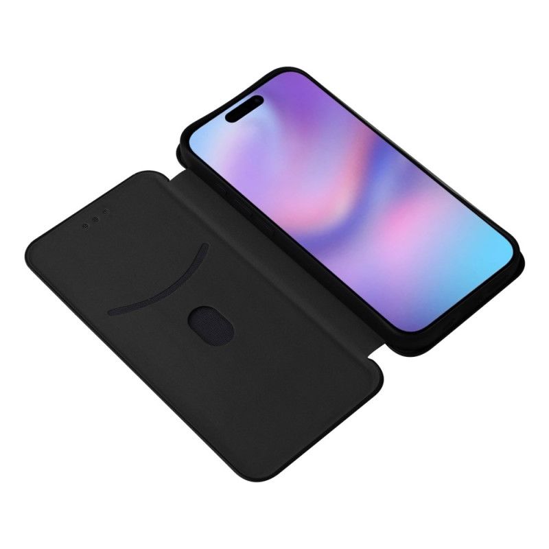 Kožené Pouzdro Folio Na iPhone 17 Uhlíková Vlákna