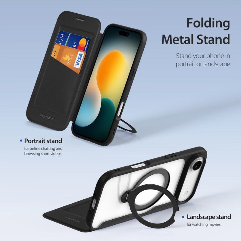 Kožené Pouzdro Folio Na iPhone Air Stojan Magsafe Skin X Pro Series Dux Ducis