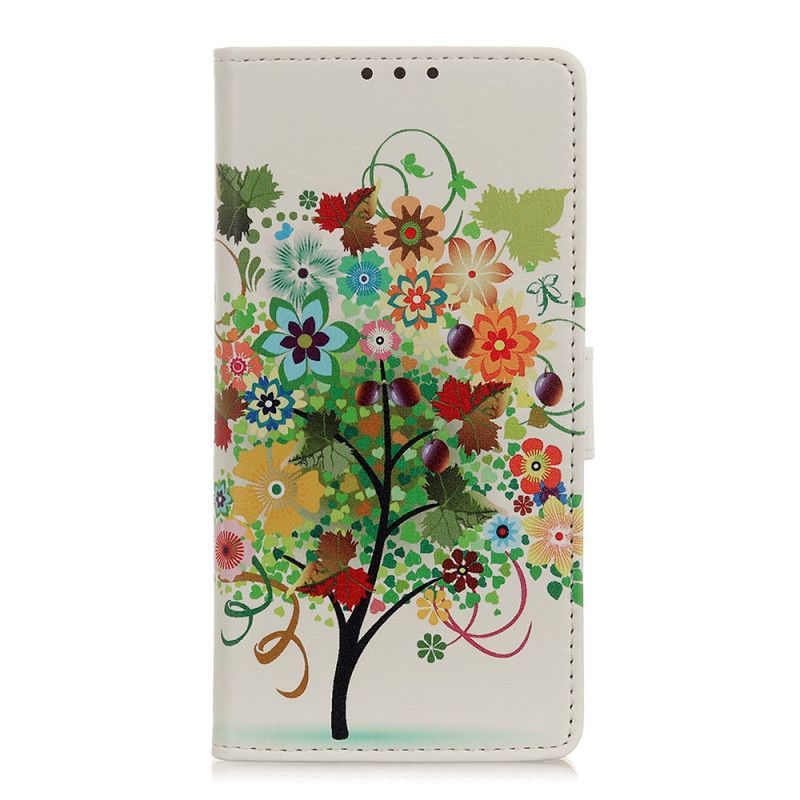 Kožené Pouzdro Iphone 11 Pro Max Kvetoucí Strom
