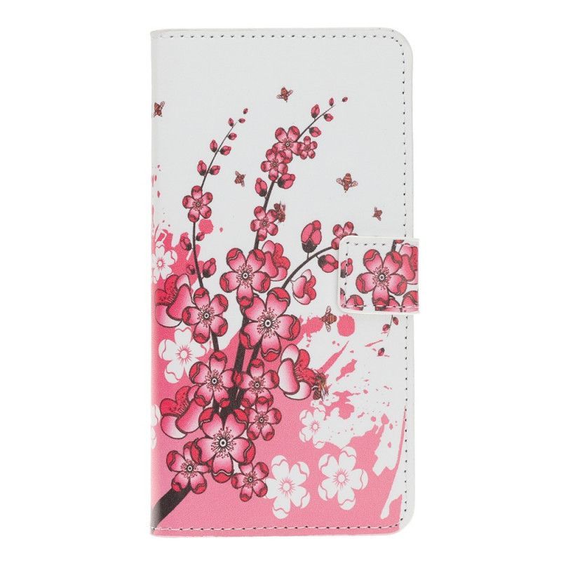 Kožené Pouzdro Iphone 11 Pro Tropické Květiny