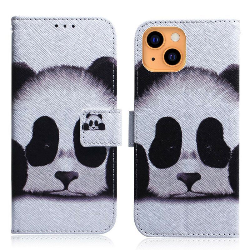 Kožené Pouzdro Iphone 13 Mini Obličej Pandy