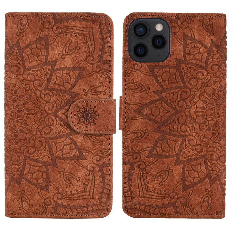 Kožené Pouzdro Iphone 13 Pro Barokní Mandala