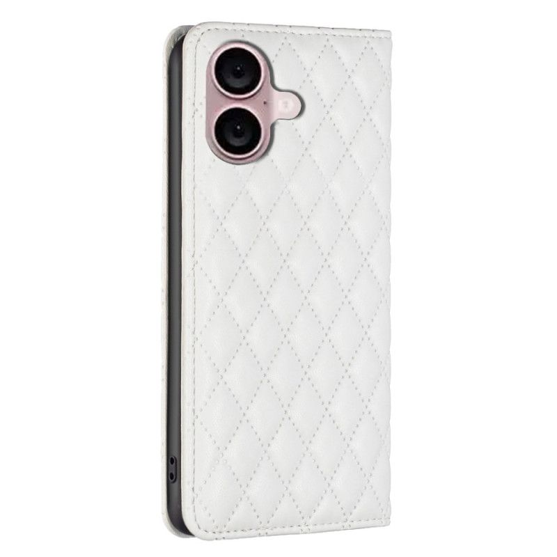 Kožené Pouzdro iPhone 16 Plus Kryty Na Mobil Prošívaná Binfen Barva