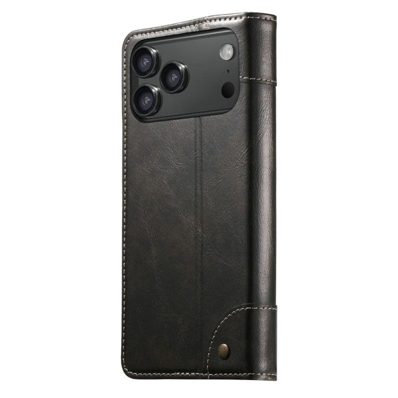 Kožené Pouzdro iPhone 17 Pro Max Kryty Na Mobil Vintage Suteni