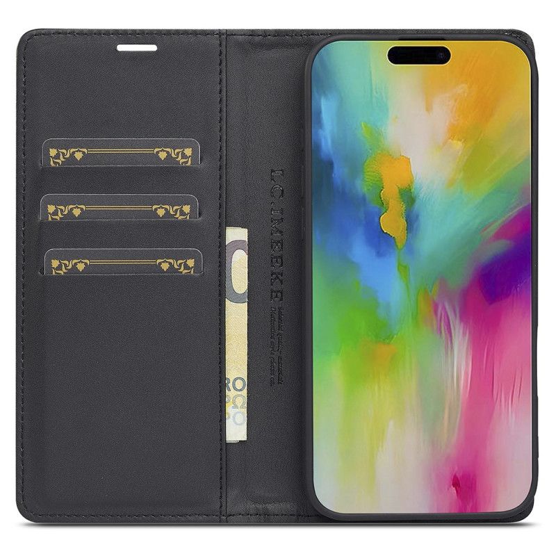 Kožené Pouzdro iPhone 17 Uhlíková Vlákna Lc.imeeke