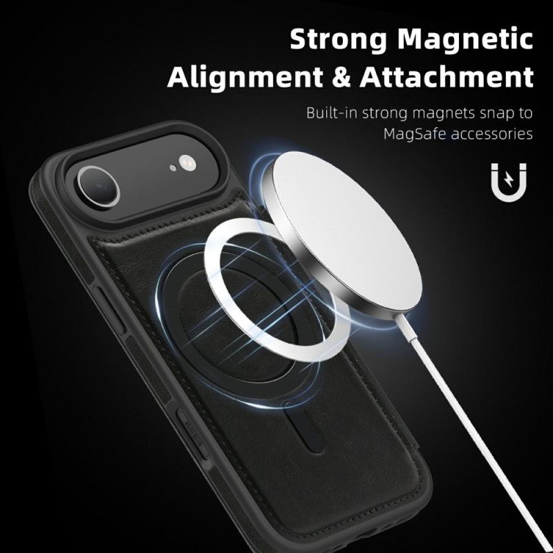 Kožené Pouzdro iPhone Air Kryty Na Mobil Kompatibilní S Magsafe A Držákem Rfid Karet