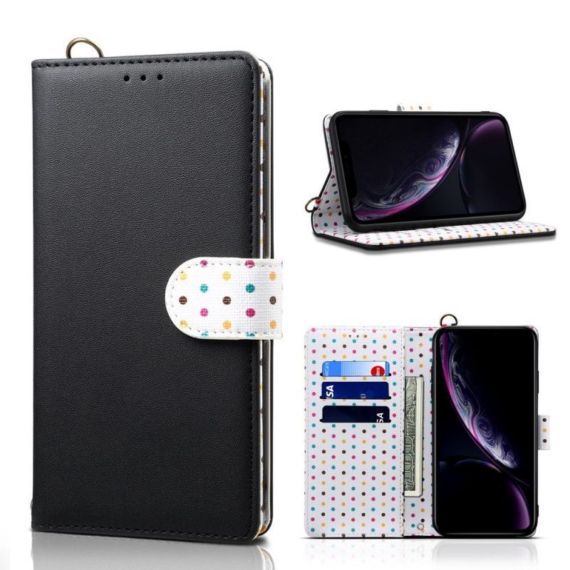 Kožené Pouzdro Iphone X /  XS Puntíkatá Uniforma