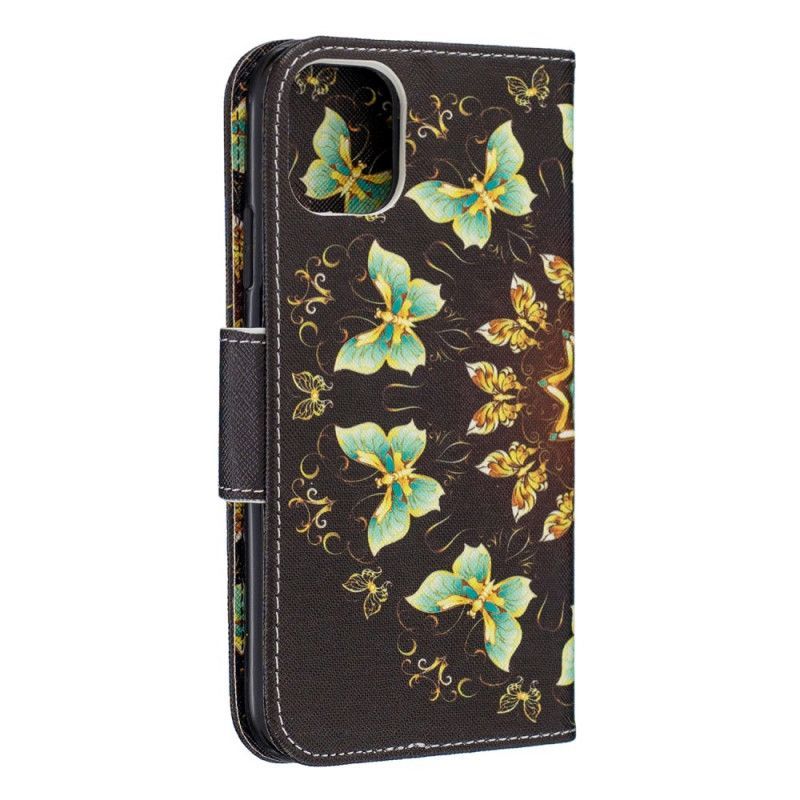 Kožené Pouzdro Na Iphone 11 Motýlí Mandala