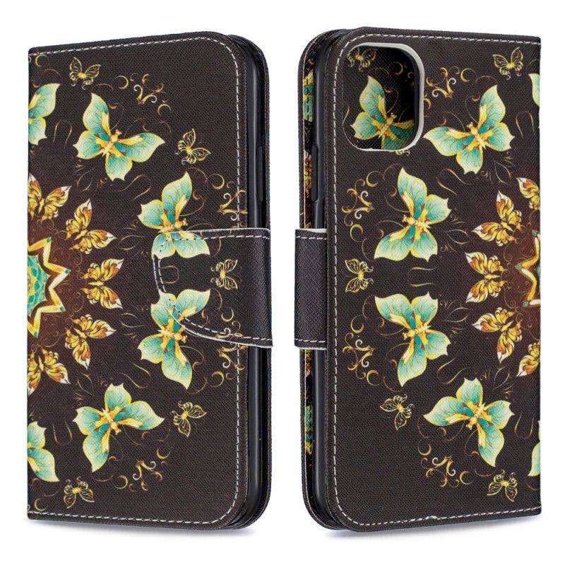 Kožené Pouzdro Na Iphone 11 Motýlí Mandala