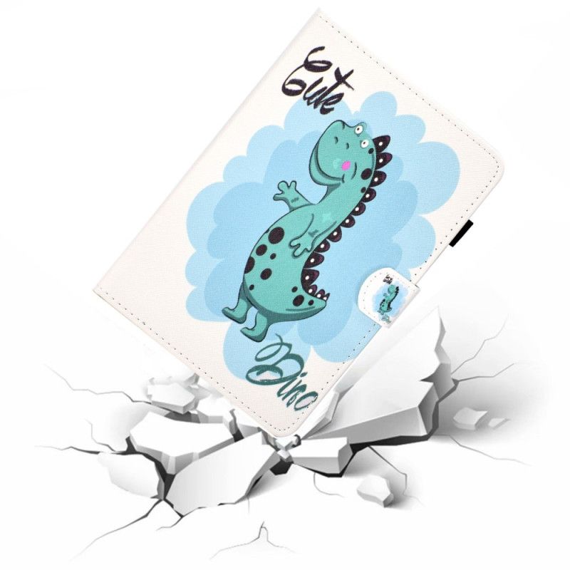 Kožený Kryt iPad (2025) Roztomilý Dinosaurus