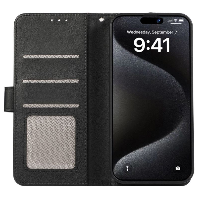 Kožený Kryt iPhone 16 Držák Rfid Karty A Peněženka Na Mince