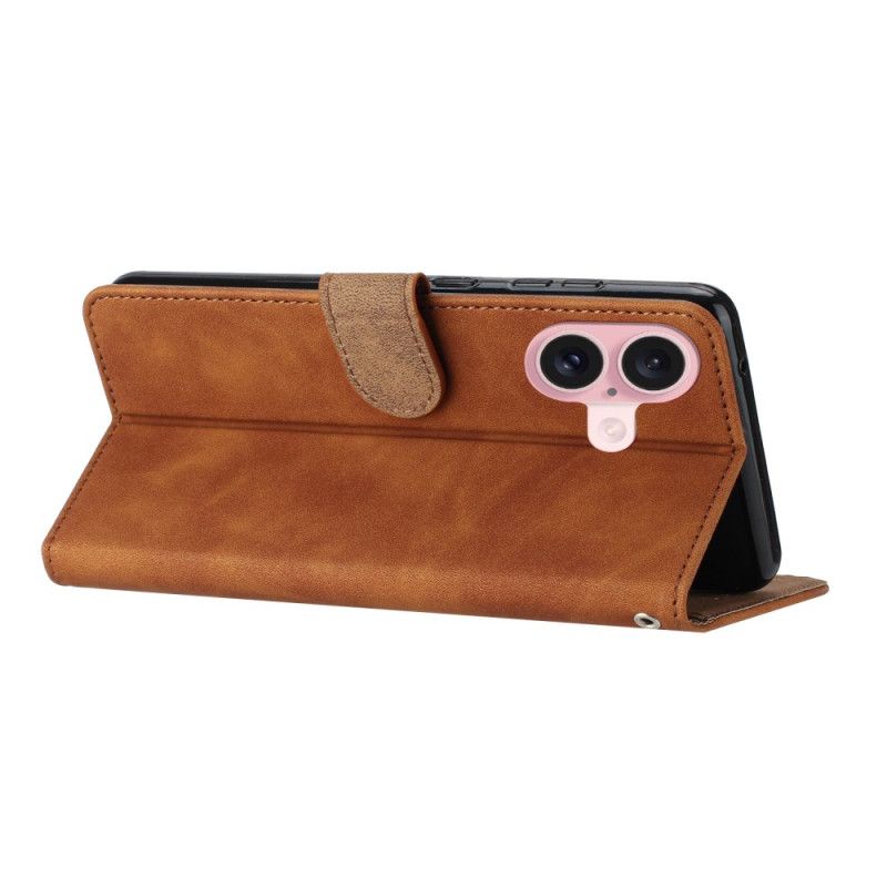 Kožený Kryt iPhone 16 Motýlí Vlys