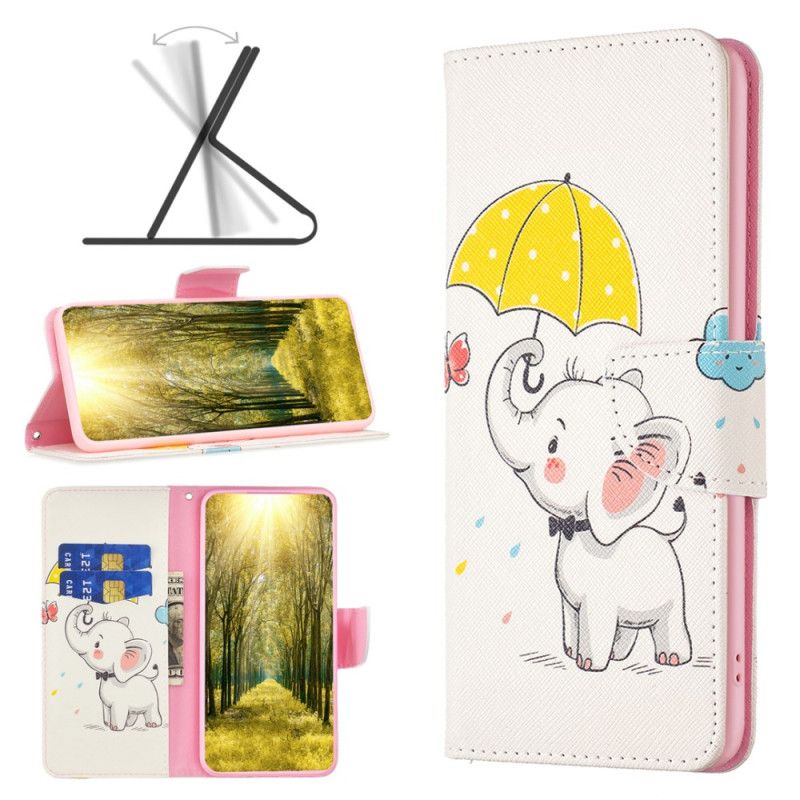 Kožený Kryt iPhone 16 Plus Deštník A Slon