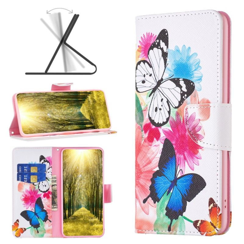 Kožený Kryt iPhone 16 Plus Dva Motýli