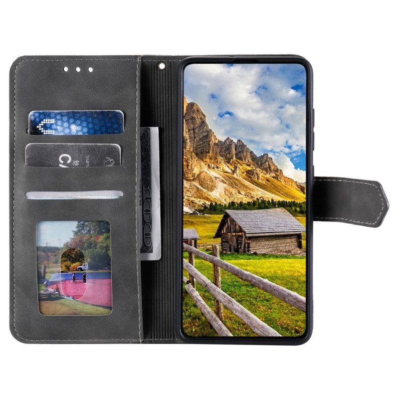 Kožený Kryt iPhone 16 Plus Dvoubarevná Peněženka