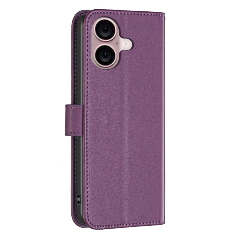 Kožený Kryt iPhone 16 Plus Klasická Barva Binfen