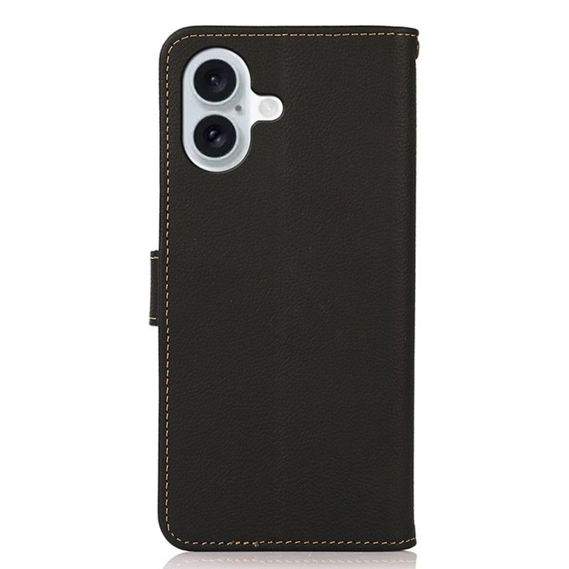Kožený Kryt iPhone 16 Plus Klasické Blokování Rfid Khazneh