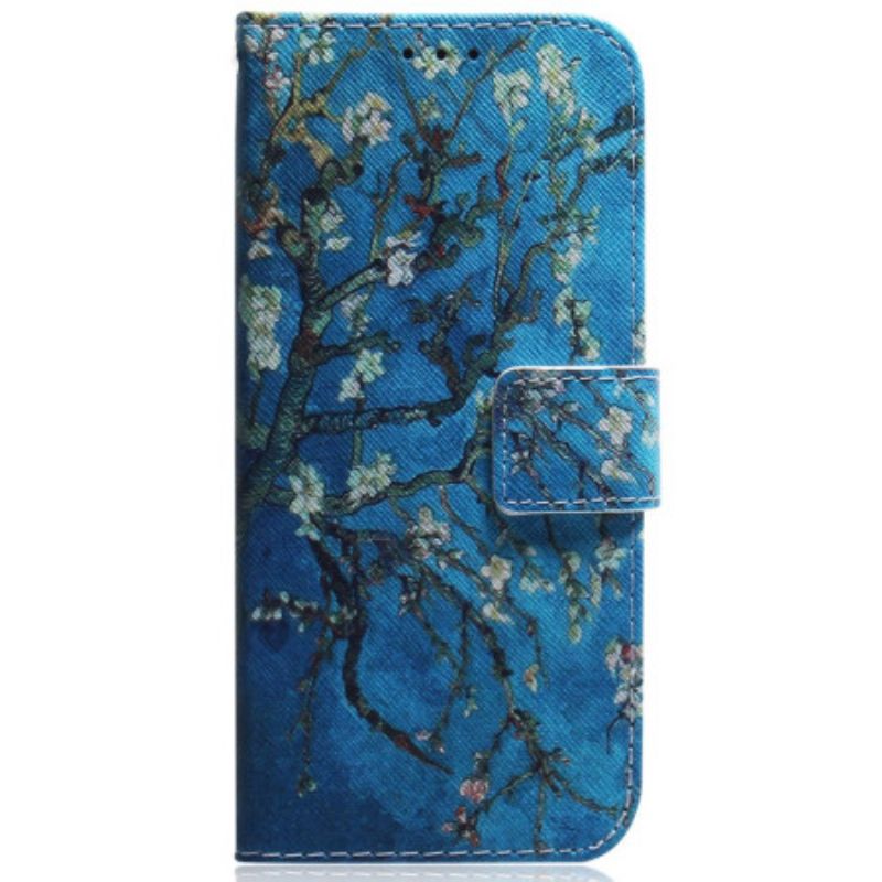 Kožený Kryt iPhone 16 Plus Květy Meruněk