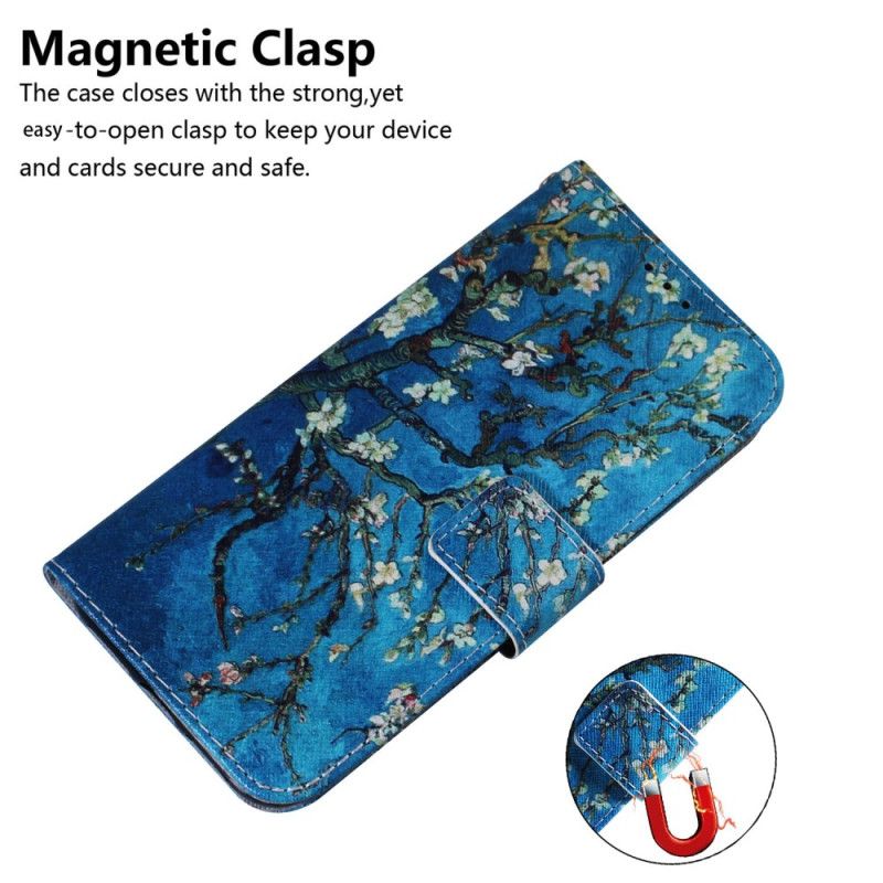 Kožený Kryt iPhone 16 Plus Květy Meruněk