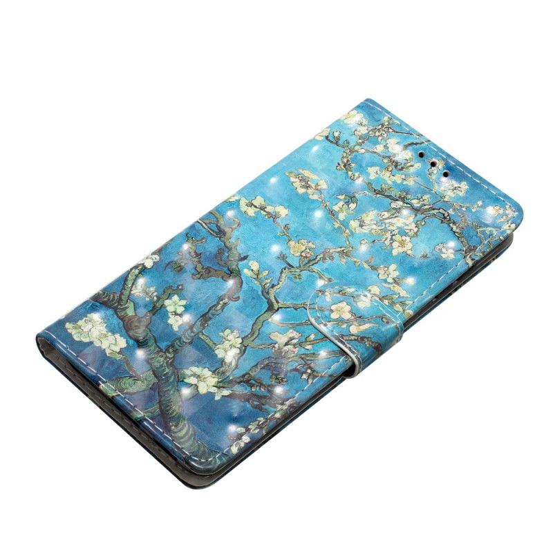 Kožený Kryt iPhone 16 Plus Květy Meruněk S Popruhem