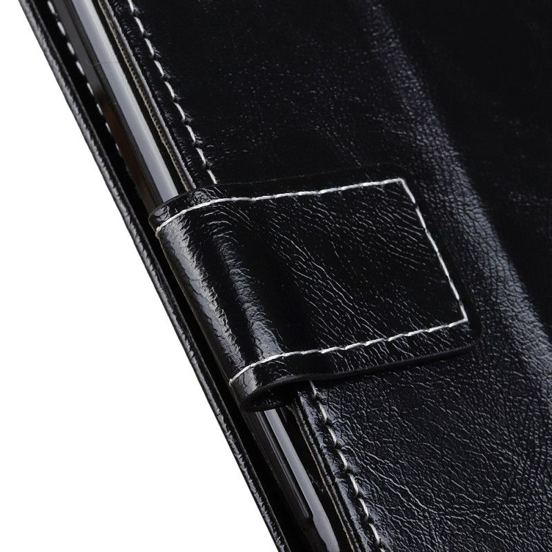 Kožený Kryt iPhone 16 Plus Lesklá Umělá Kůže