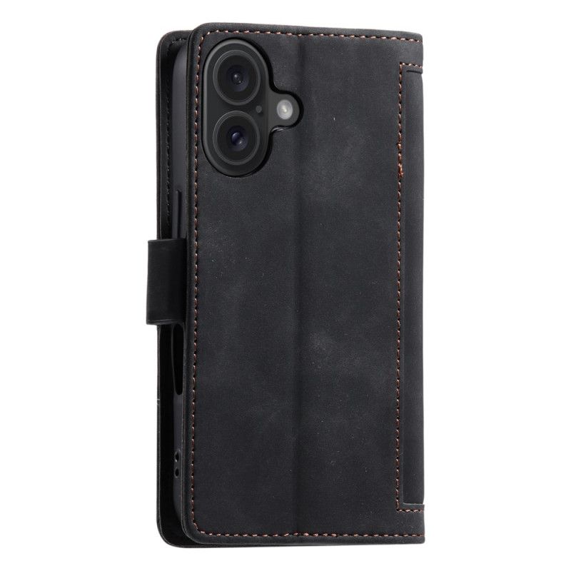Kožený Kryt iPhone 16 Plus Ochrana Ve Stylu Vintage