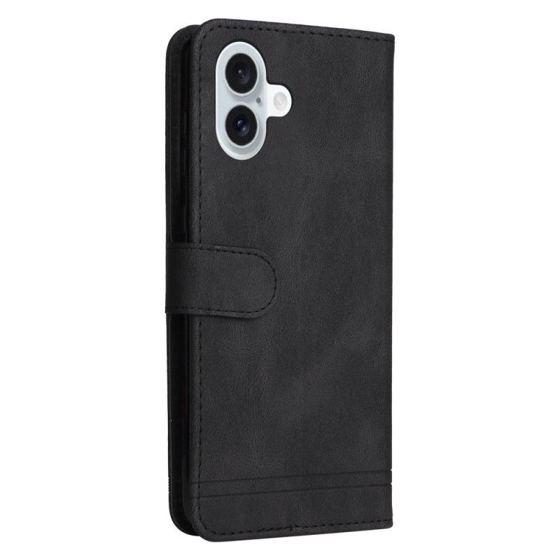 Kožený Kryt iPhone 16 Plus Ozdobný Nýt