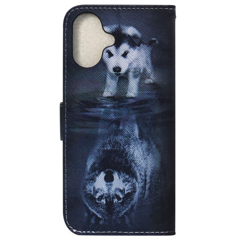 Kožený Kryt iPhone 16 Plus Sen Štěněte
