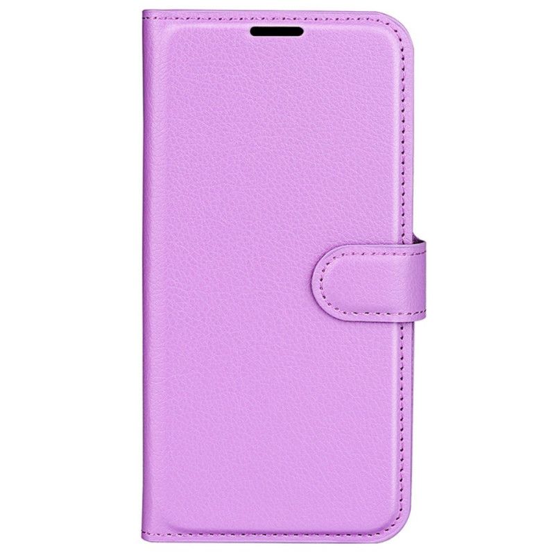 Kožený Kryt iPhone 16 Plus Umělá Kůže Litchi