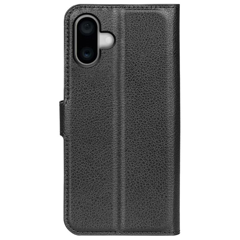Kožený Kryt iPhone 16 Plus Umělá Kůže Litchi