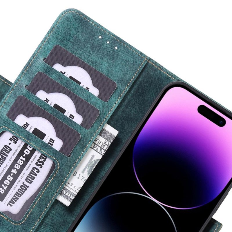 Kožený Kryt iPhone 16 Plus Vintage Semišový Efekt Abeel
