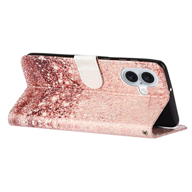 Kožený Kryt iPhone 16 Plus Vzor Z Růžového Mramoru