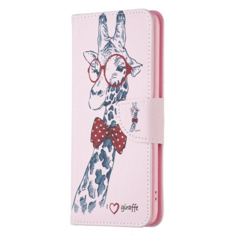Kožený Kryt iPhone 16 Plus Žirafa Intello