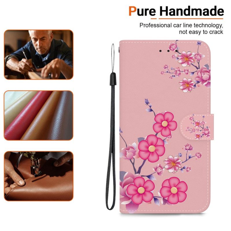 Kožený Kryt iPhone 16 Popruh Sakury