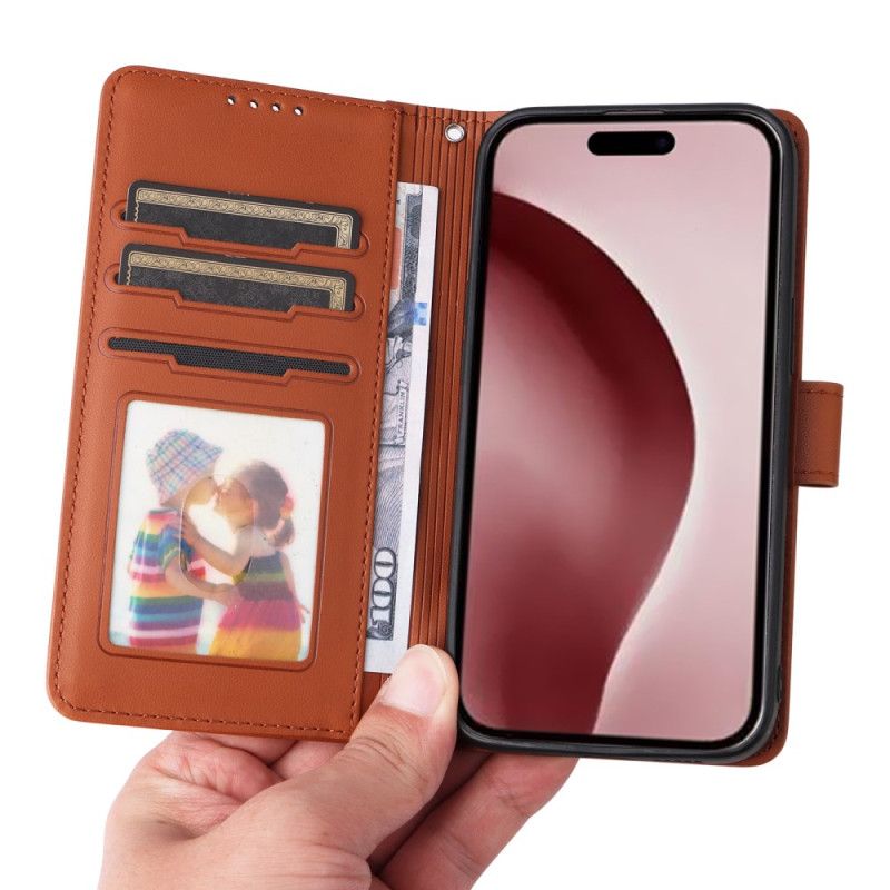 Kožený Kryt iPhone 16 Pro Betopnice Odnímatelná Skořepina