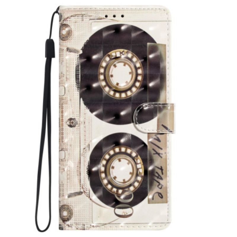 Kožený Kryt iPhone 16 Pro Kazeta Se Šňůrkou