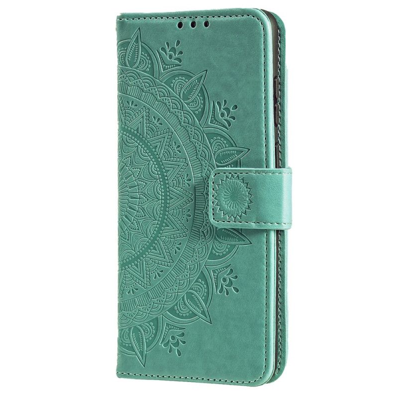 Kožený Kryt iPhone 16 Pro Mandala Sun S Popruhem