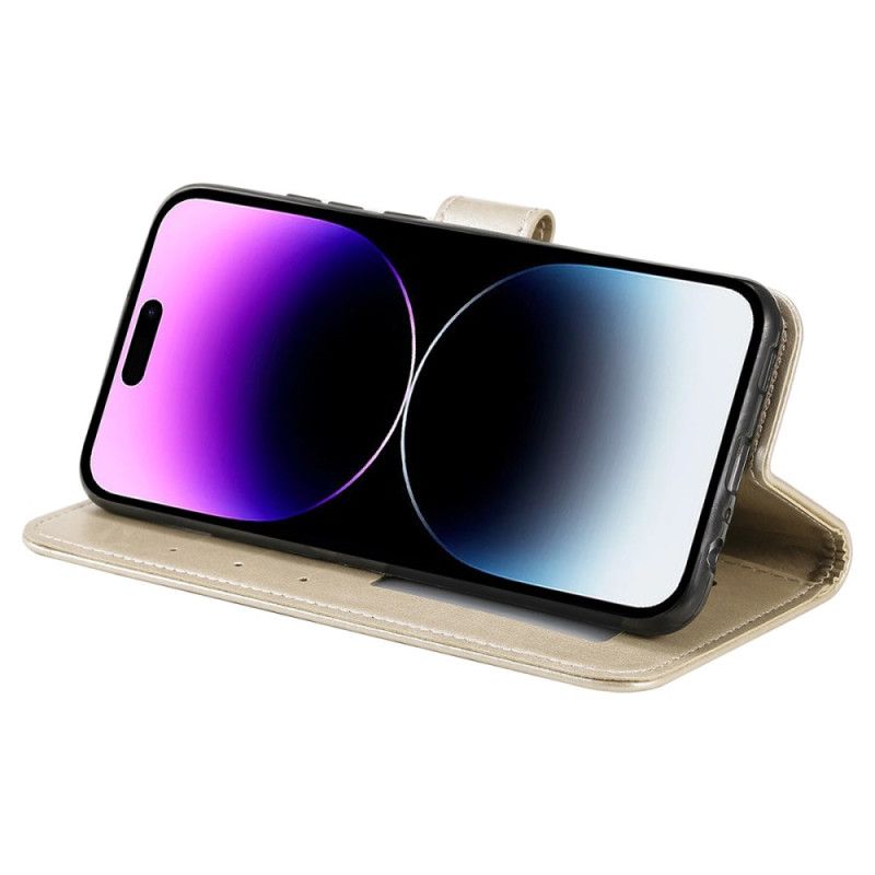 Kožený Kryt iPhone 16 Pro Mandala Sun S Popruhem