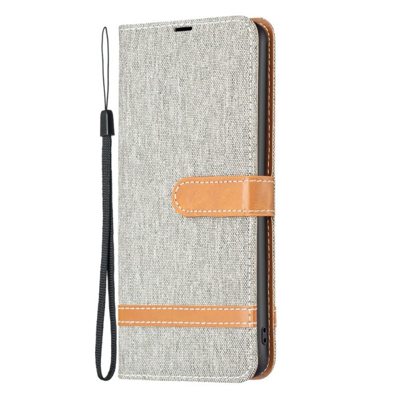 Kožený Kryt iPhone 16 Textura Jean Fabric