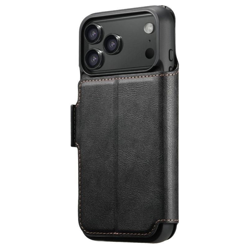 Kožený Kryt iPhone 17 Pro Dvoubarevné Odnímatelné Pouzdro Magsafe