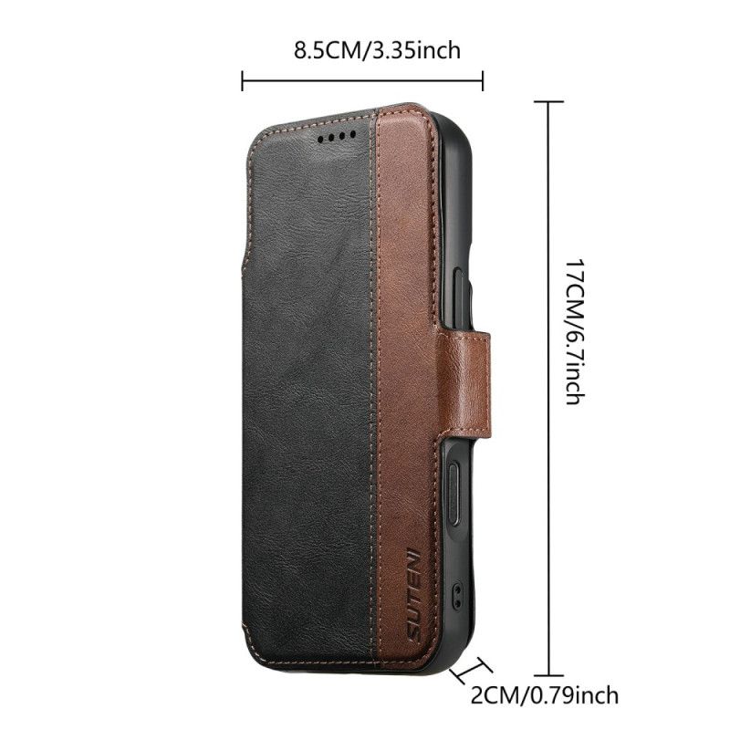 Kožený Kryt iPhone 17 Pro Dvoubarevné Odnímatelné Pouzdro Magsafe