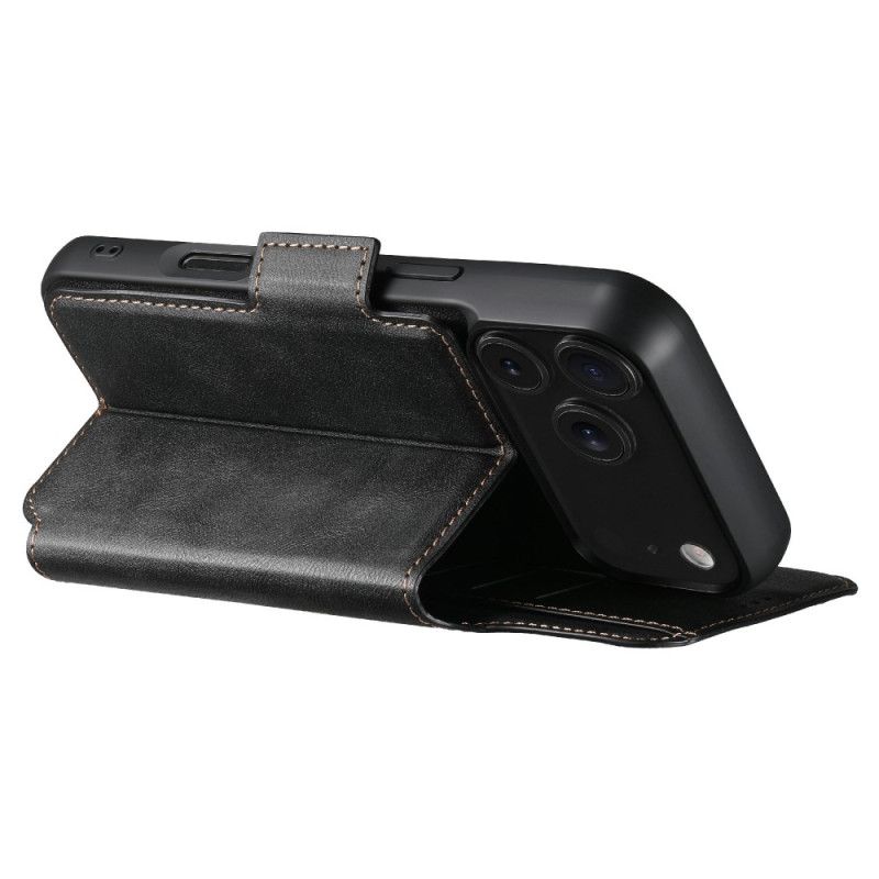 Kožený Kryt iPhone 17 Pro Dvoubarevné Odnímatelné Pouzdro Magsafe