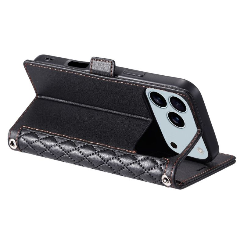 Kožený Kryt iPhone 17 Pro Max Klasické Prošívání