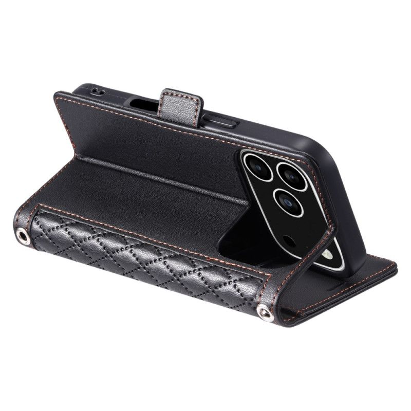 Kožený Kryt iPhone 17 Pro Prošívaný