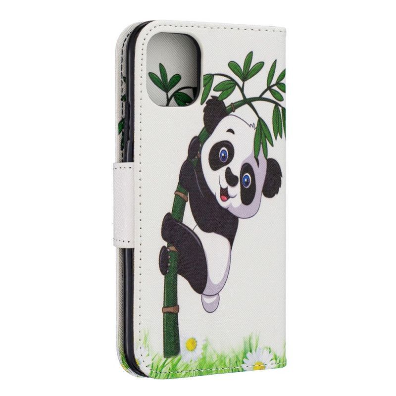 Kožený Kryt Na Iphone 11 Panda Na Bambusu