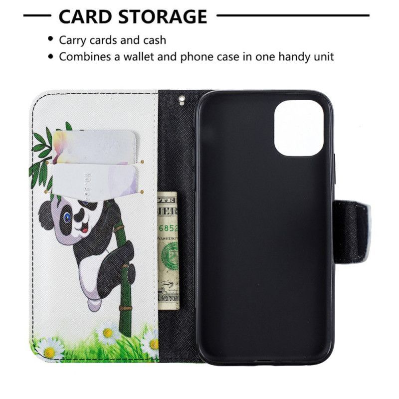 Kožený Kryt Na Iphone 11 Panda Na Bambusu