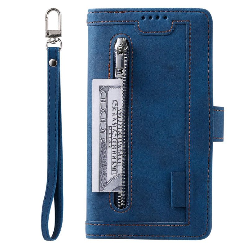 Kožený Kryt Na iPhone 16 Plus A9 Držák Na Lanyard