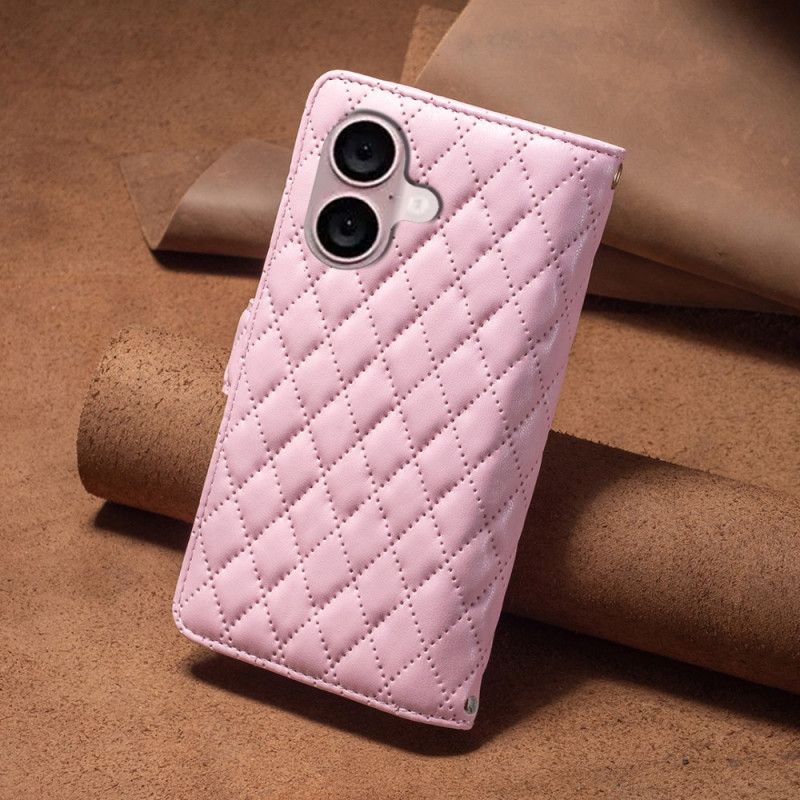 Kožený Kryt Na iPhone 16 Plus Prošívaná Binfen Barva
