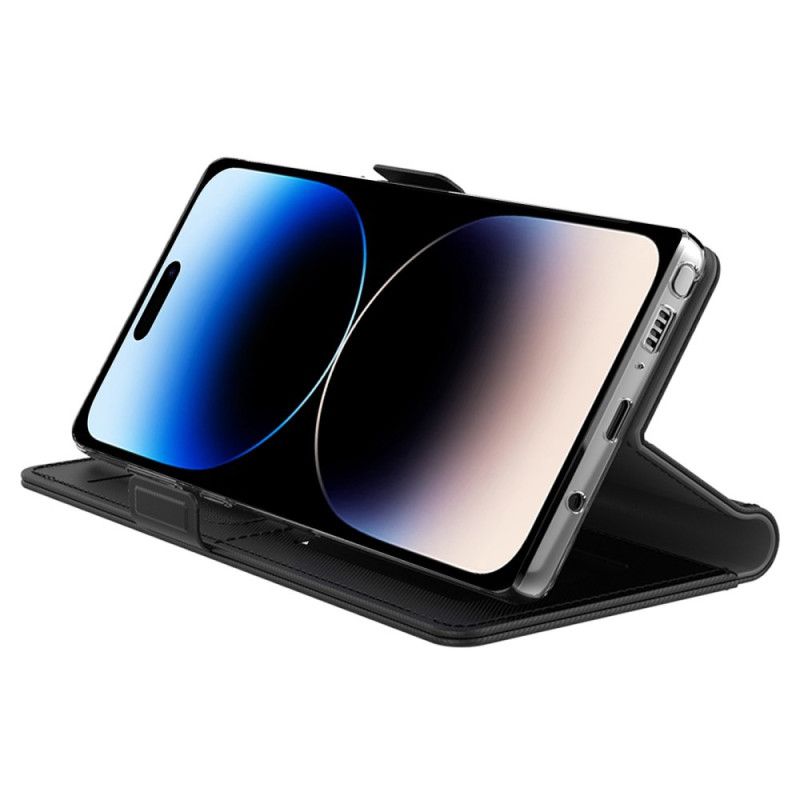 Kožený Kryt Na iPhone 16 Plus Zrcadlový A Odnímatelný Držák Karty